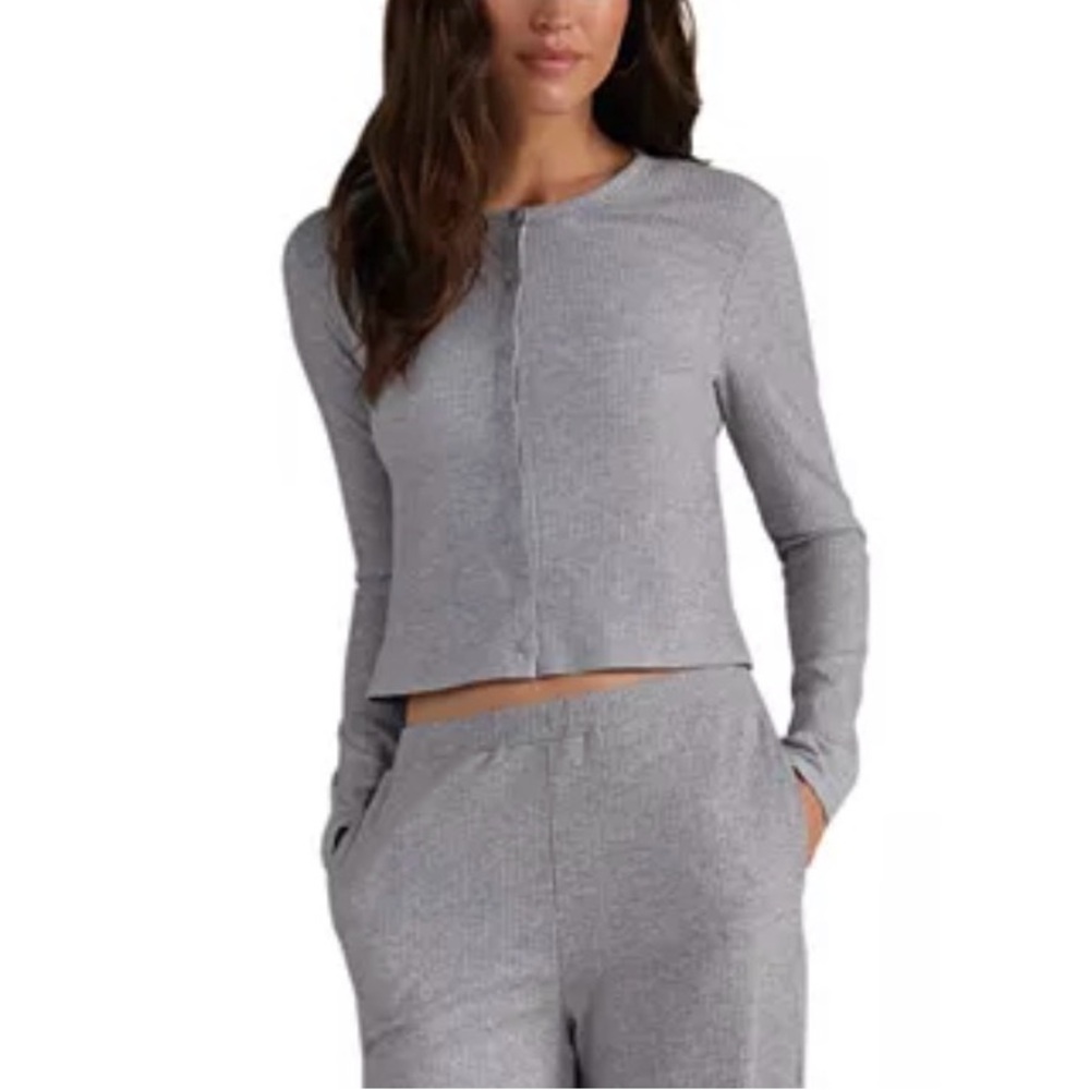 NEW | Rhone LivLuxe Ribbed Cardigan Heather Gray Sz: Small $108